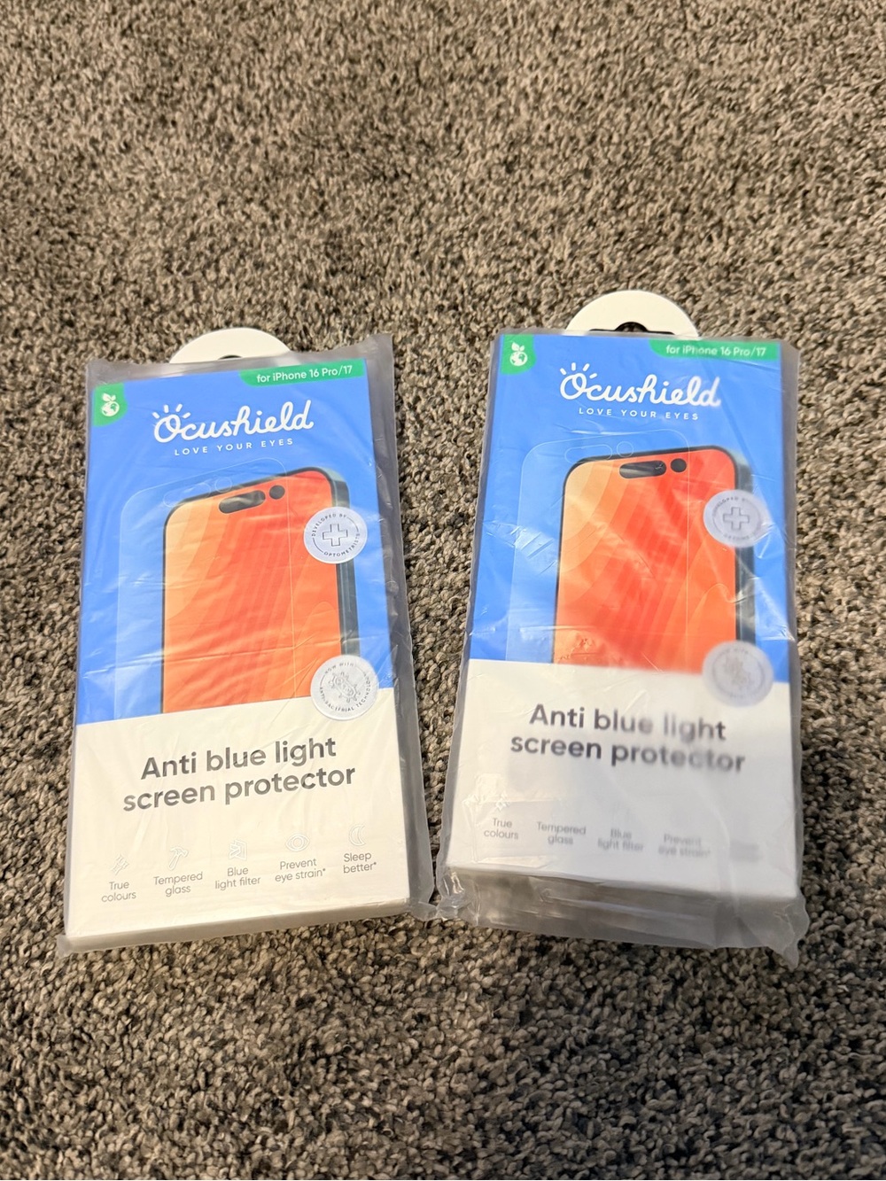 Anti Blue Light Screen Protector for iPhone 16 Pro/17